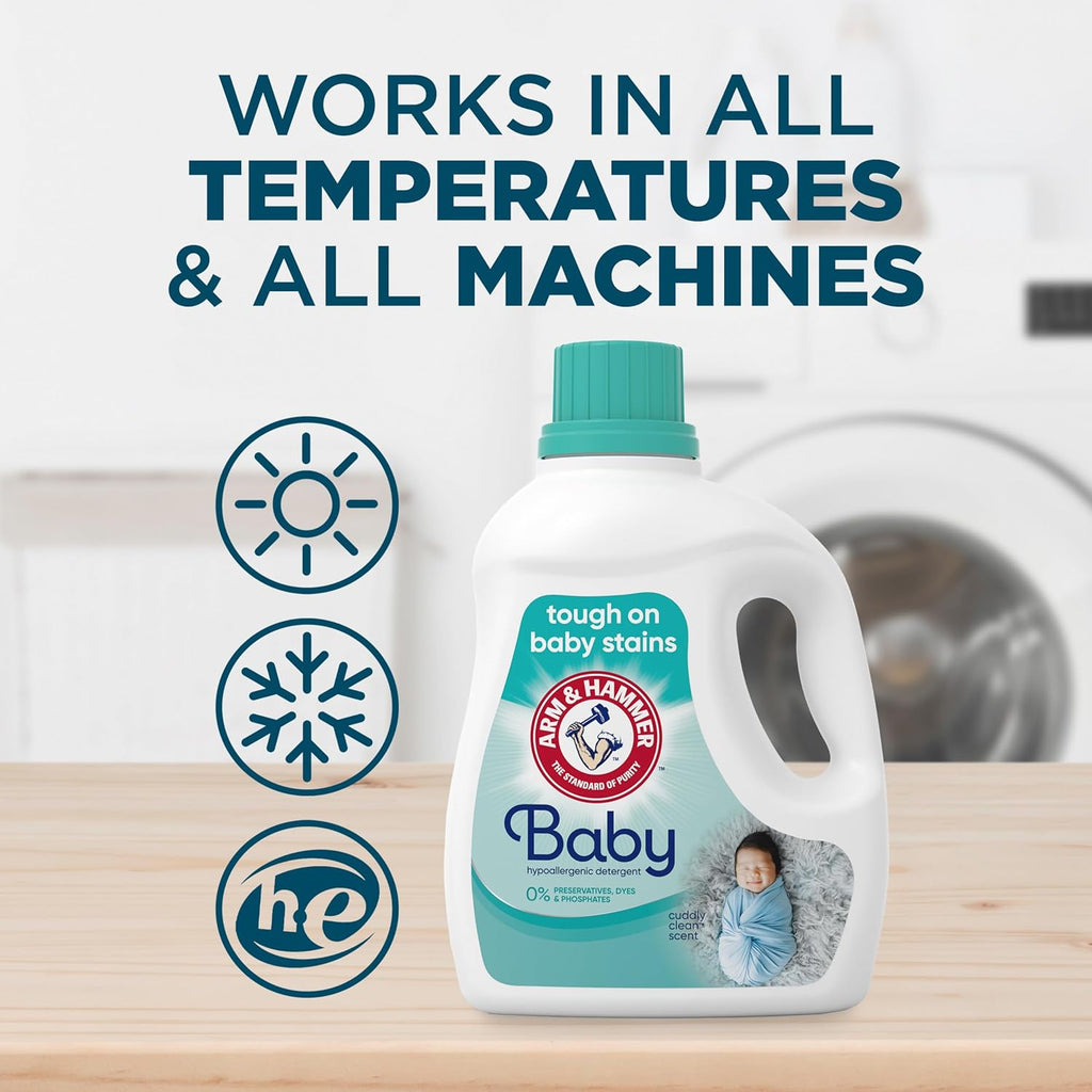 Baby, 77 Loads Hypoallergenic Liquid Laundry Detergent, 100.5 Fl Oz