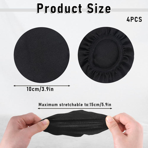 2 Pairs Headphone Covers, Washable Headphone Ear Covers Stretchable Headphone Covers for Ears Black Headset Ear Covers Earphone Covers Headphone Ear Covers Replacement