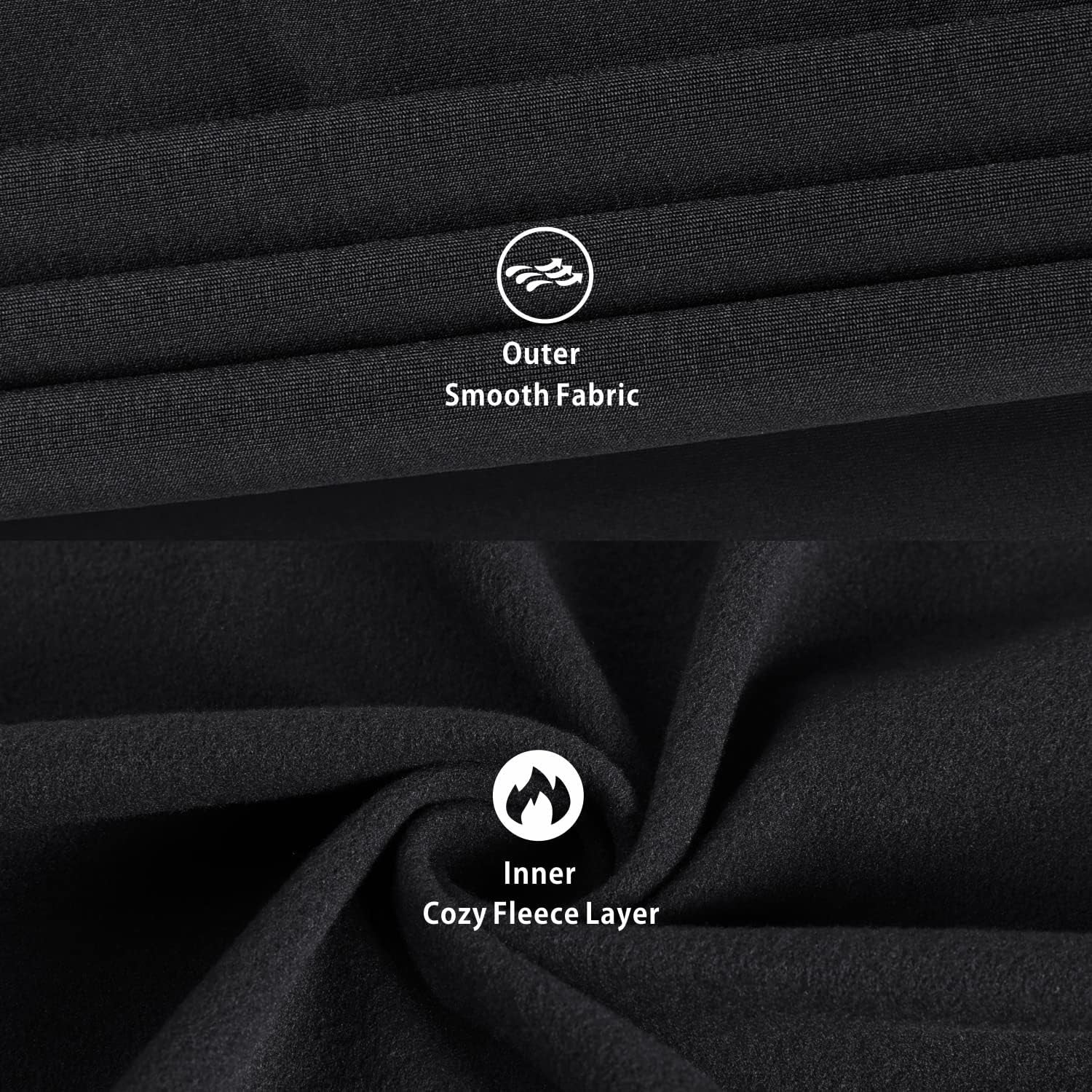 Thermal Underwear for Men Long Johns Fleece Lined Winter Warm Base Layer Set Bottom Top for Cold Weather