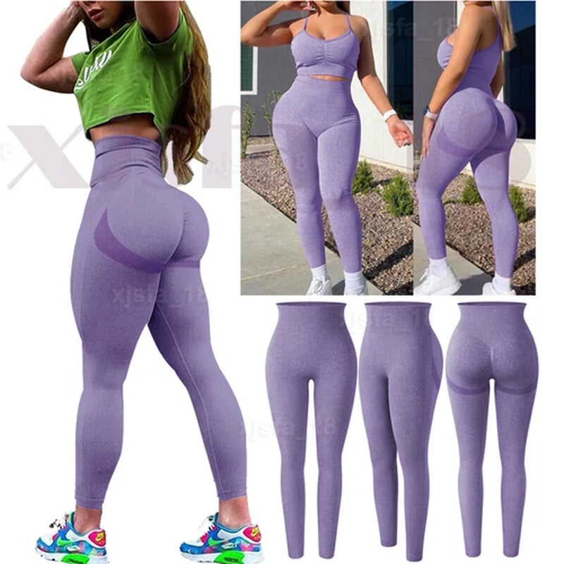 Hot Women Push up Anti-Cellulite Yoga Pants Ruched Workout Gym Tik Tok Leggings