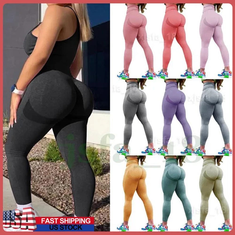 Hot Women Push up Anti-Cellulite Yoga Pants Ruched Workout Gym Tik Tok Leggings