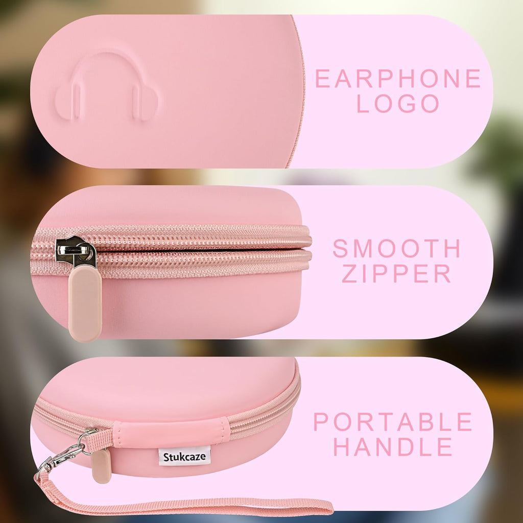 Headphone Case for JBL Tune 510BT 520BT, Hard Portable Headphone Carrying Case, over Ear Headphone Storage Protective Case(Pink)