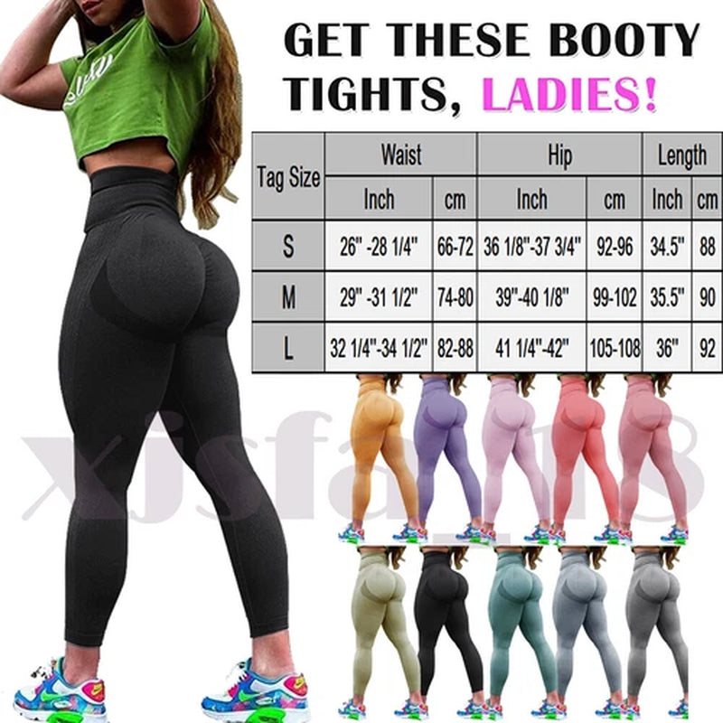 Hot Women Push up Anti-Cellulite Yoga Pants Ruched Workout Gym Tik Tok Leggings
