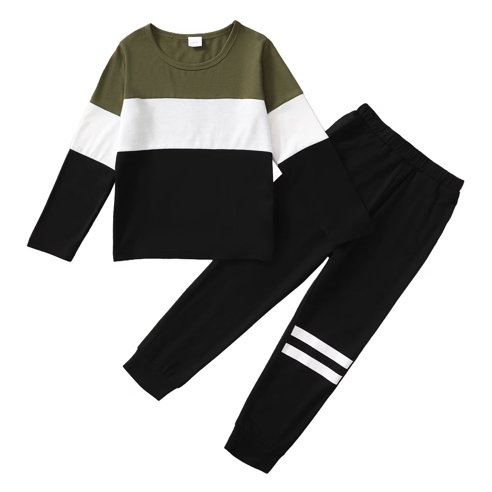 4T Baby Boy Clothes Baby Boys 2PCS Outfits 4-5T Baby Boys Long Sleeve round Neckline Tops Pants Set Green