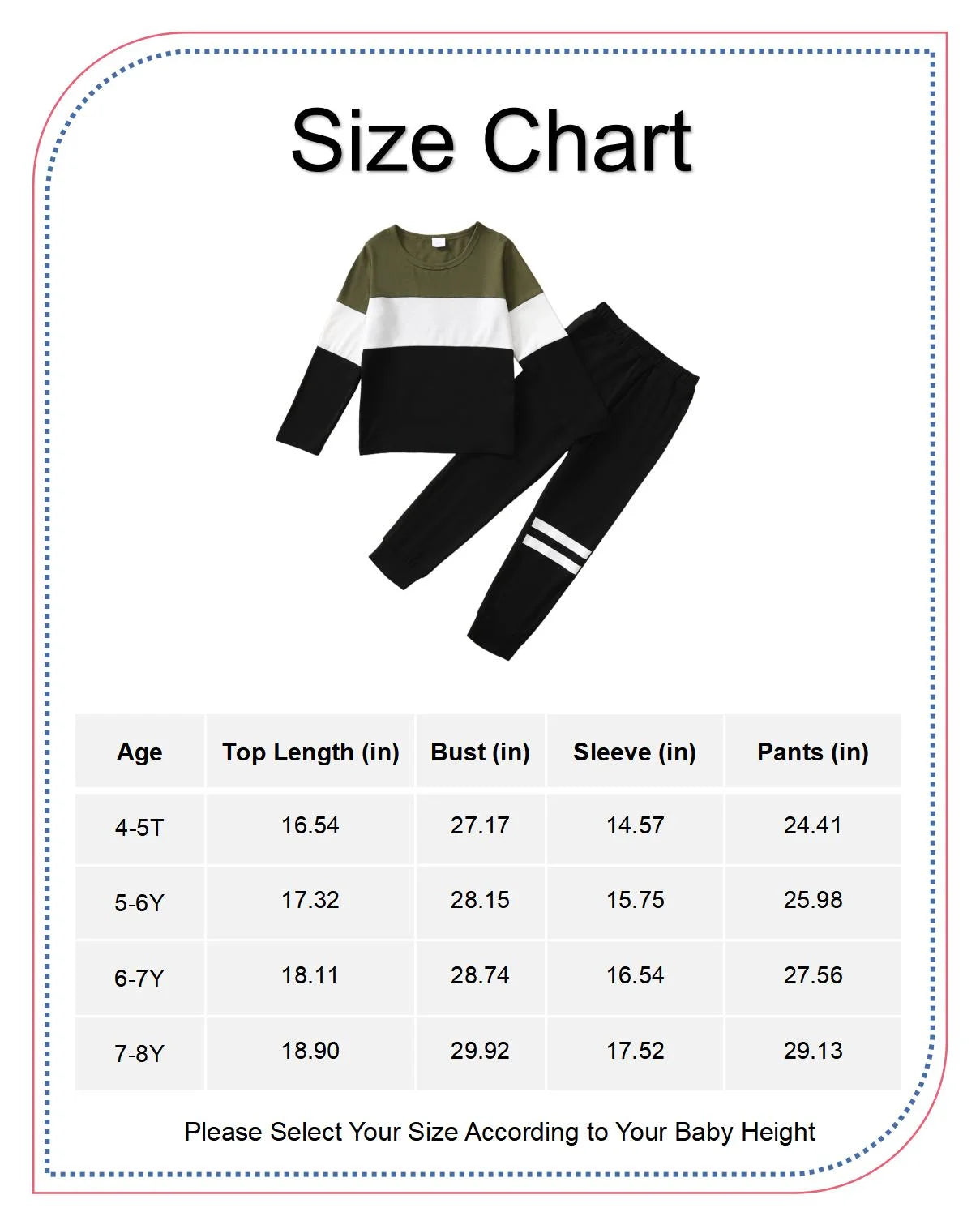6Y Kids Boy Clothes Little Boys 2PCS Outfits 6-7 Years Boys Long Sleeve round Neckline Tops Pants Set Green