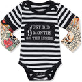 Baby Boy Clothes, Baby Clothes Letter Print Romper Tattoo Sleeves Bodysuit for Boy