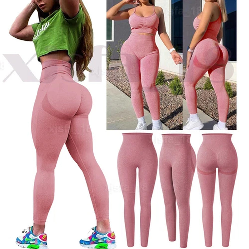 Hot Women Push up Anti-Cellulite Yoga Pants Ruched Workout Gym Tik Tok Leggings