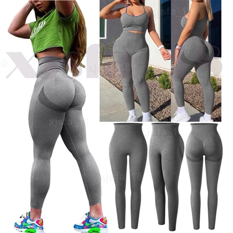 Hot Women Push up Anti-Cellulite Yoga Pants Ruched Workout Gym Tik Tok Leggings