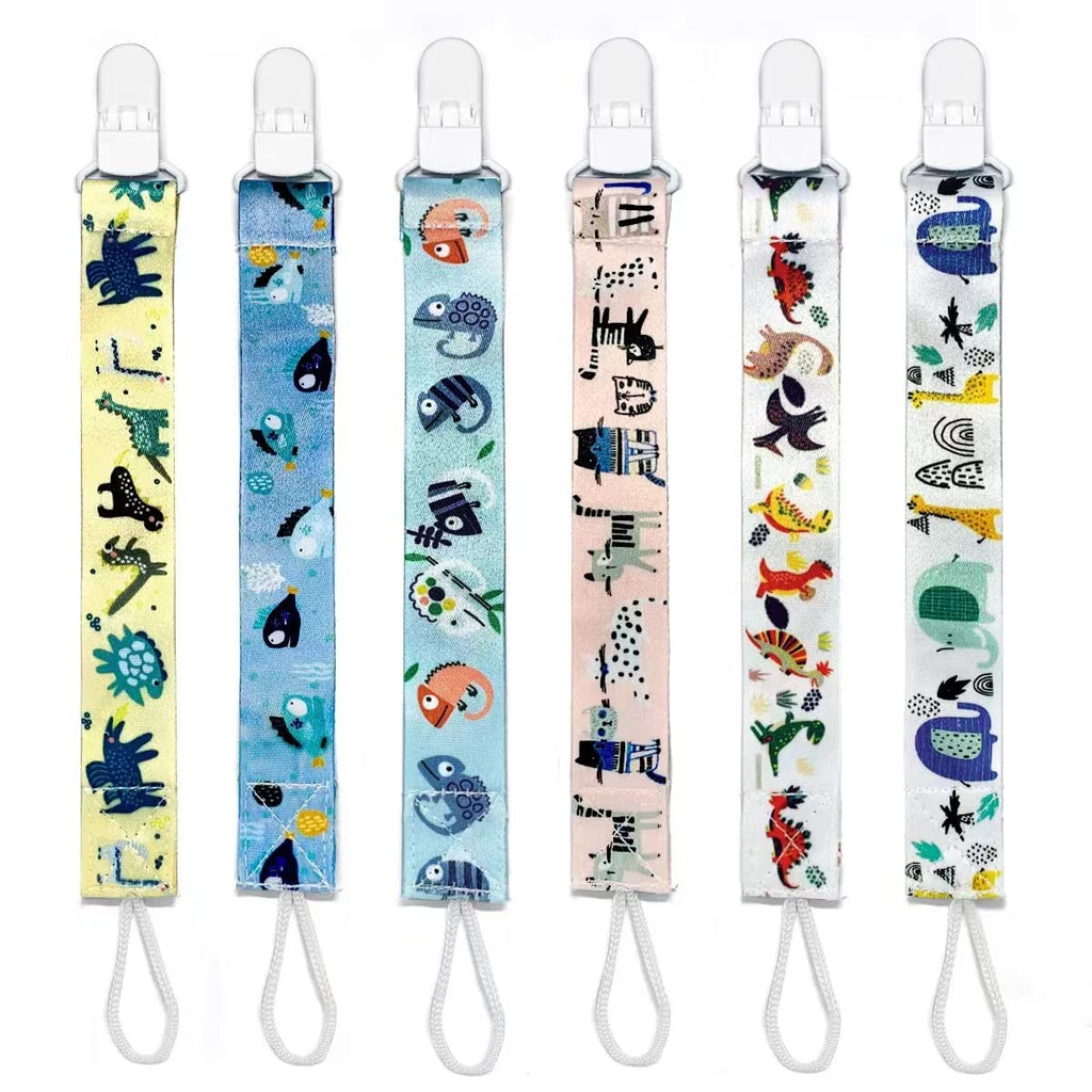 5 Pack Silicone Pacifier Clips for Boys and Girls Newborn