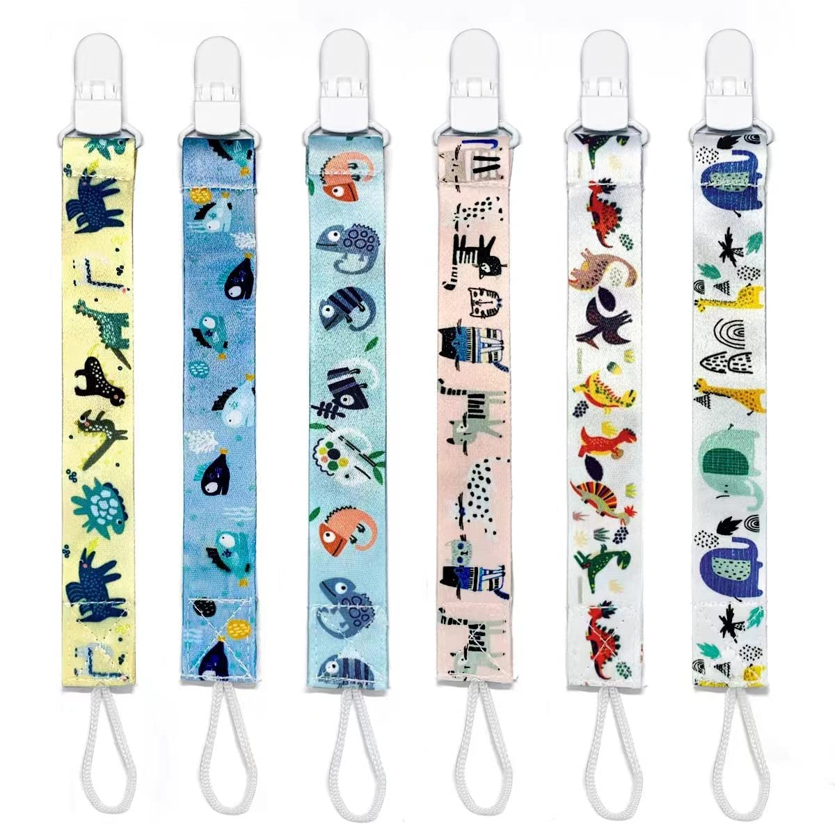 5 Pack Silicone Pacifier Clips for Boys and Girls Newborn