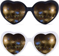 Heart Sunglasses Heart Refraction Glasses Heart Shaped Diffraction Rave Light Accessories