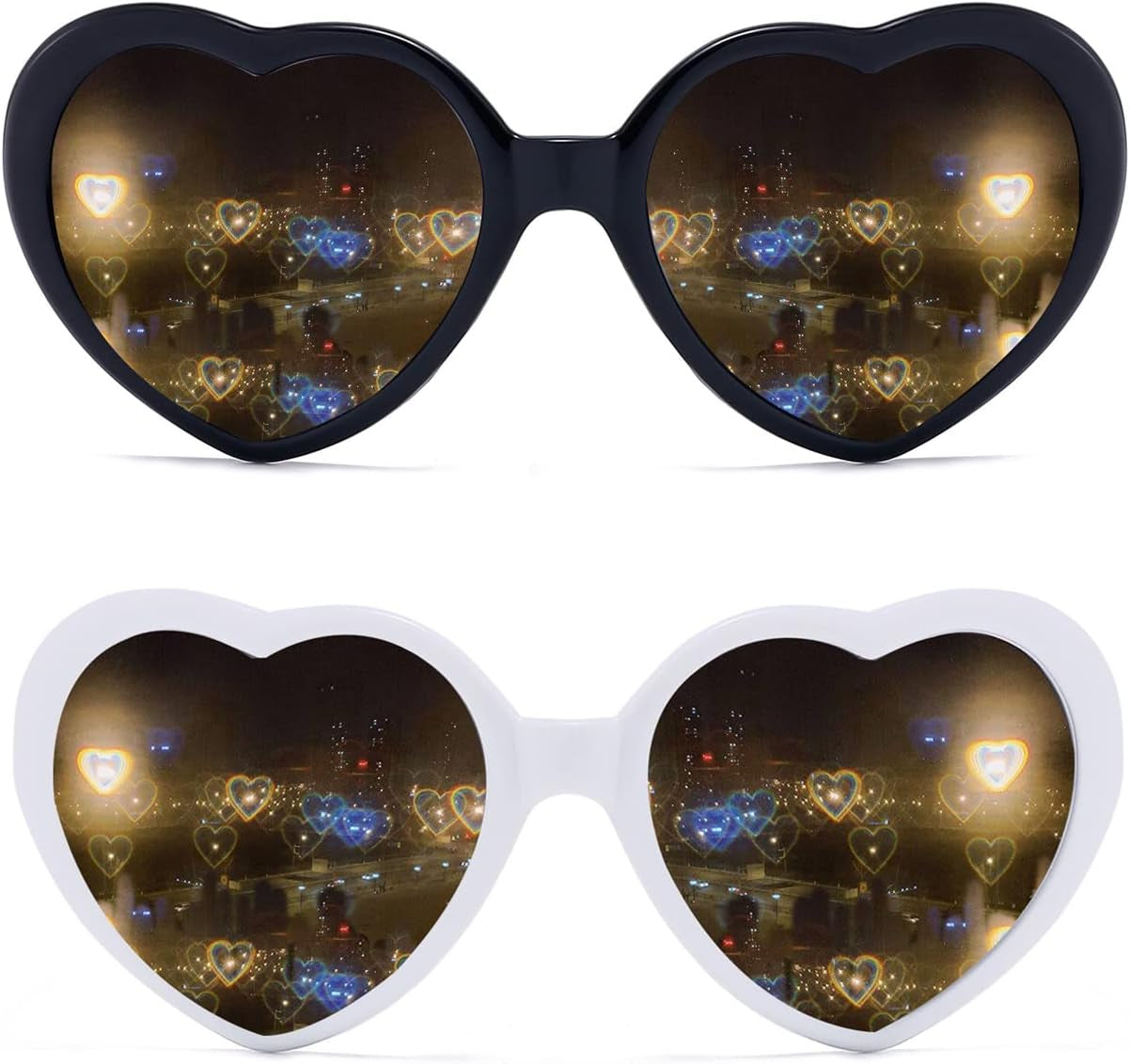 Heart Sunglasses Heart Refraction Glasses Heart Shaped Diffraction Rave Light Accessories