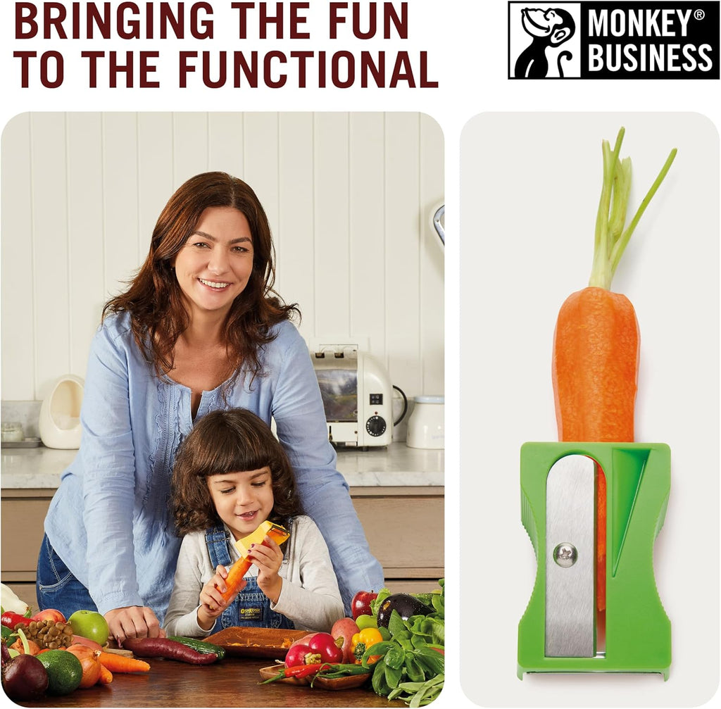 Karoto Carrot Sharpener | Vegetable Peeler | Veggie Peeler & Cucumber Peeler | Fun Kitchen Gadgets | from a Series of Unique Peelers for Kitchen | Fun Kitchen Stuff | by  (Green)