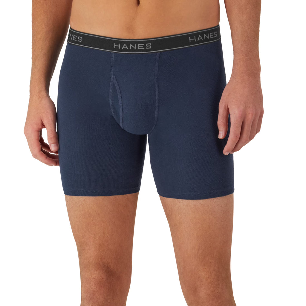 Underwear Boxer Briefs, 6-Pack, Moisture-Wicking Underwear, Cotton, Solids