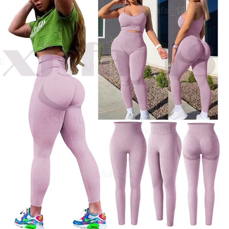 Hot Women Push up Anti-Cellulite Yoga Pants Ruched Workout Gym Tik Tok Leggings